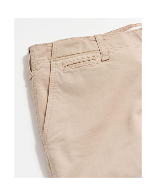 Billy Reid Natural Flat Front Strech Cotton Chinos for men