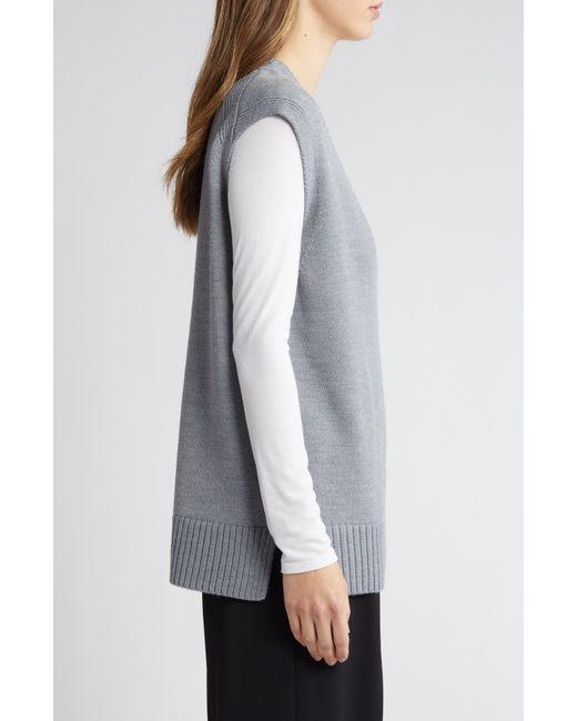 Nordstrom Gray Oversize Sweater Vest
