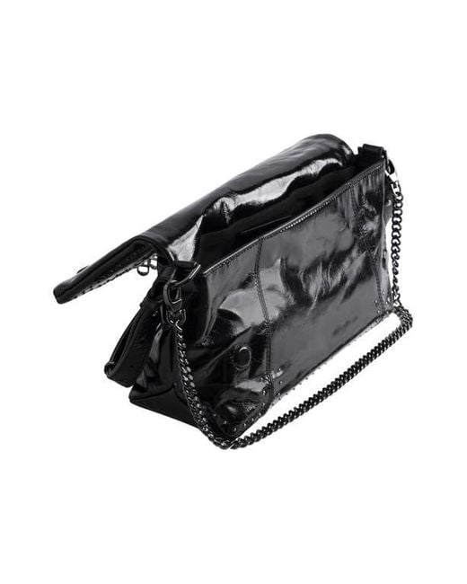Zadig & Voltaire Black Rocky Ii Leather Crossbody Bag