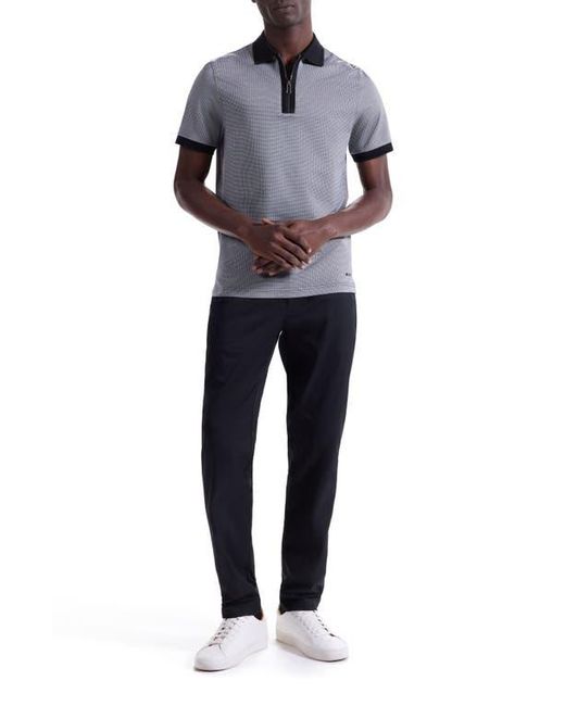 Bugatchi Gray Quarter Zip Polo for men