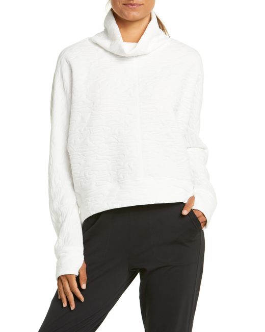 Zella Carey Quilted Funnel Neck 
