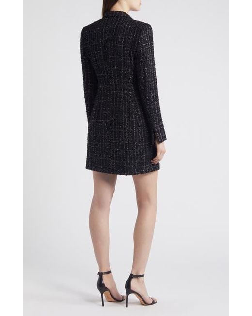 Boss Black Dansian Tweed Long Sleeve Minidress