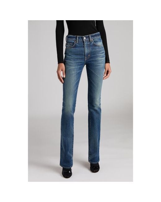 Tom Ford Blue Stonewashed Bootcut Jeans