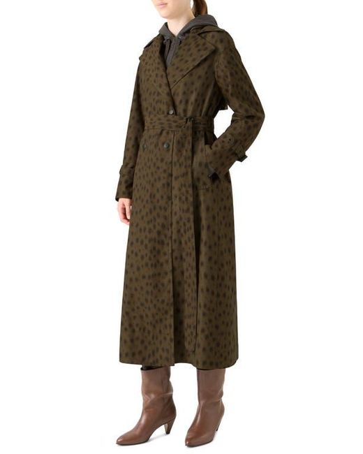 Akris Punto Brown Leopard Print Trench Coat