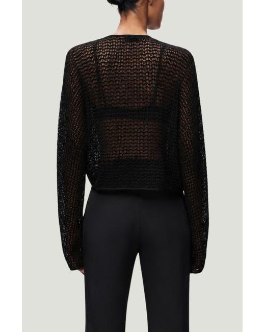 Nocturne Black Wrap Mesh Blouse