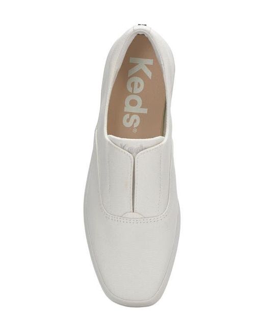 Keds White Square Toe Slip-On Sneaker
