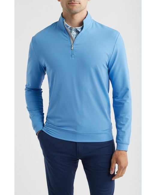 Johnnie-o Blue Motion Performance Quarter Zip Pullover for men
