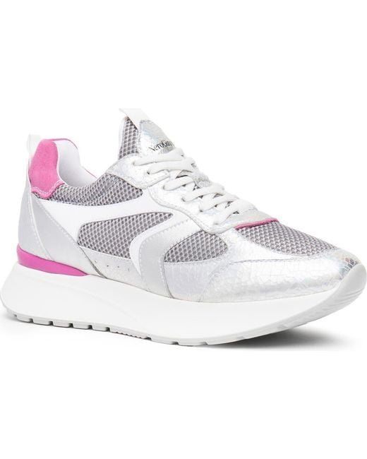 Nero Giardini White Metallic Platform Sneaker