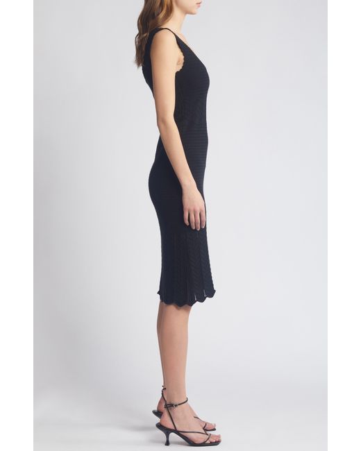 French Connection Black Nellis Sleeveless Cotton Sweater Dress