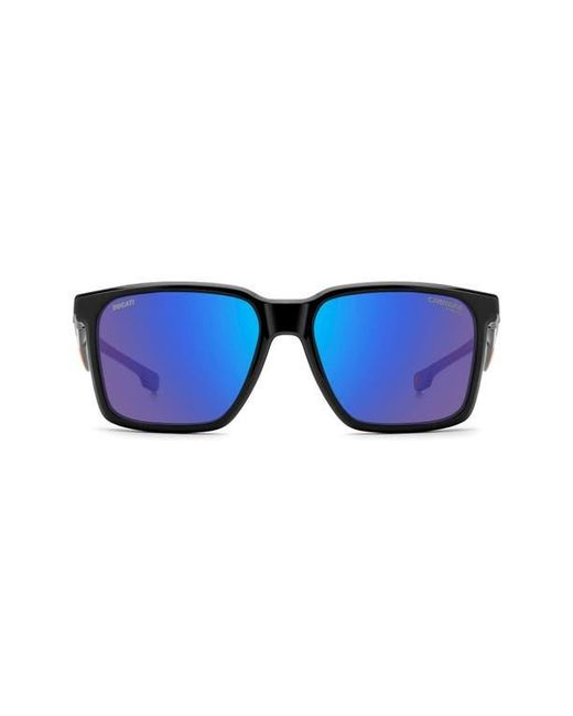 Carrera Blue X Ducati 56Mm Rectangular Sunglasses for men