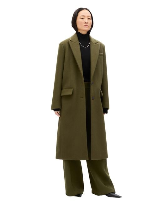 Another Tomorrow Green Tailored Overcoat