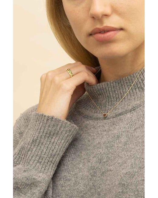 Oradina Metallic 14K Solid Caesar Stack Ring