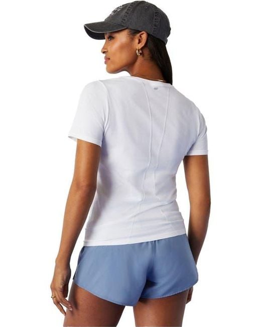 Fabletics Blue Feather Tech+ Short-Sleeve Top