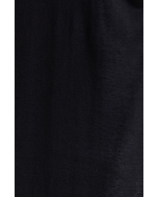 Eileen Fisher Black Organic Linen & Organic Cotton Longline Cardigan