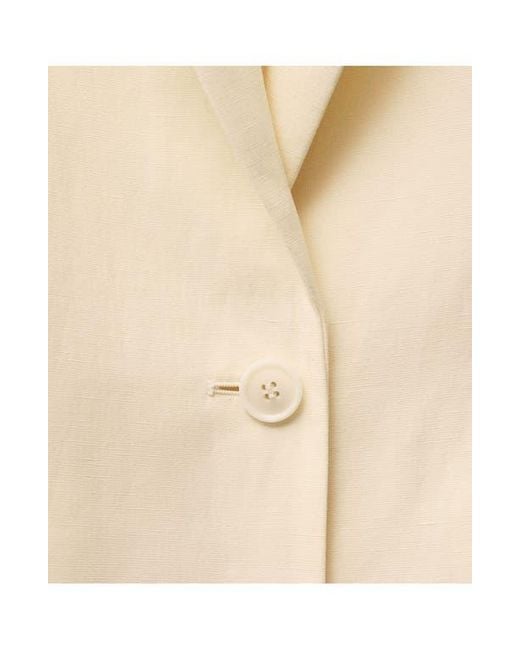 Mango Natural Notch Lapel Blazer
