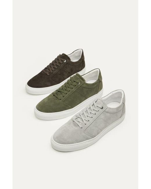 Want Les Essentiels De La Vie Gray Lennon 2.0 Suede Leather Low Sneaker for men
