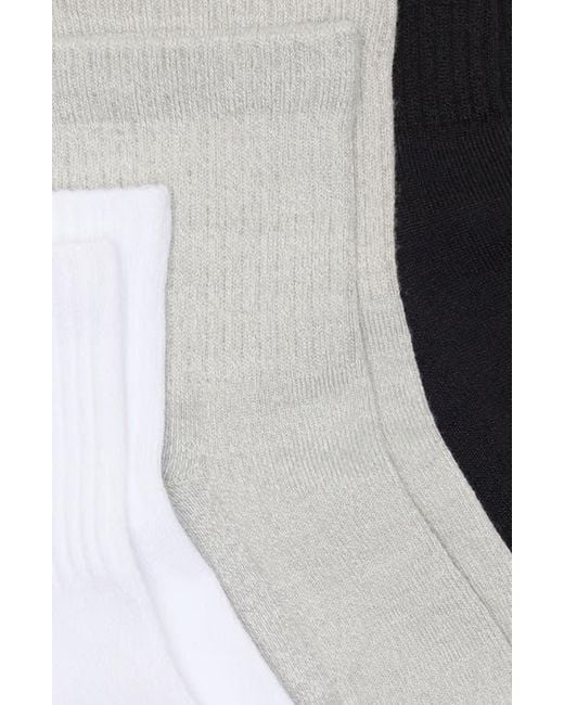Zella Black Assorted 3-Pack Half Crew Socks