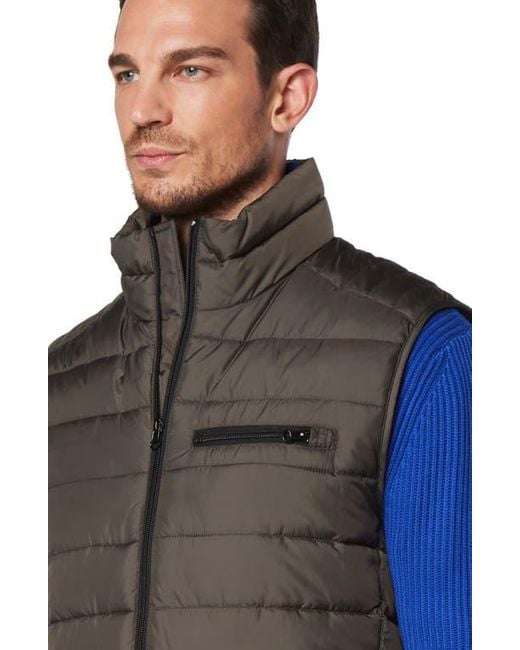 Andrew Marc Gershwin Puffer Vest in Blue for Men Lyst