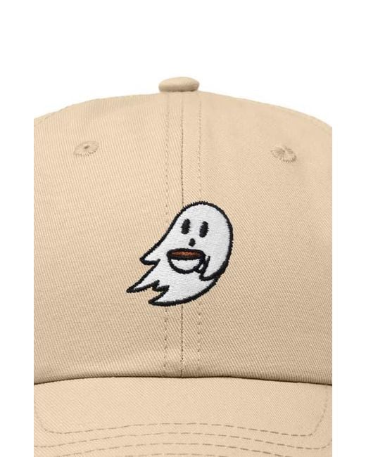 Alix Natural Coffee Ghost Embroidered Hat