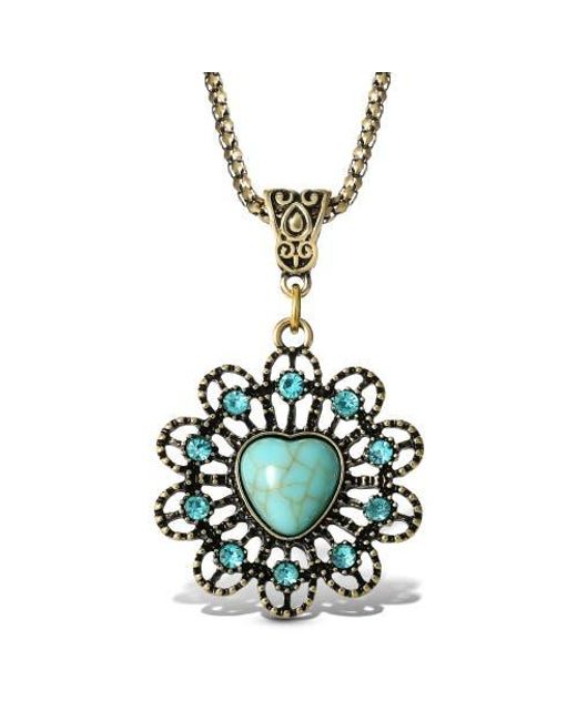 Jessica Simpson Metallic Stone Ornate Necklace