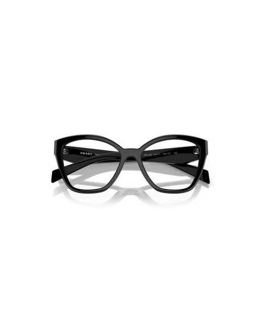 Prada Black 54Mm Irregular Optical Glasses