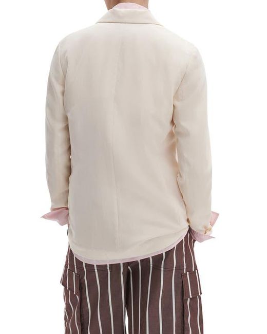 Rag & Bone White Jennie One-Button Blazer
