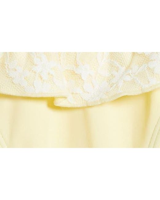 PacSun Yellow Annalise Lace Ruffle High Leg Bikini Bottoms