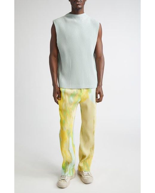 Homme Plissé Issey Miyake Agate Pleated Pants in Yellow for Men | Lyst