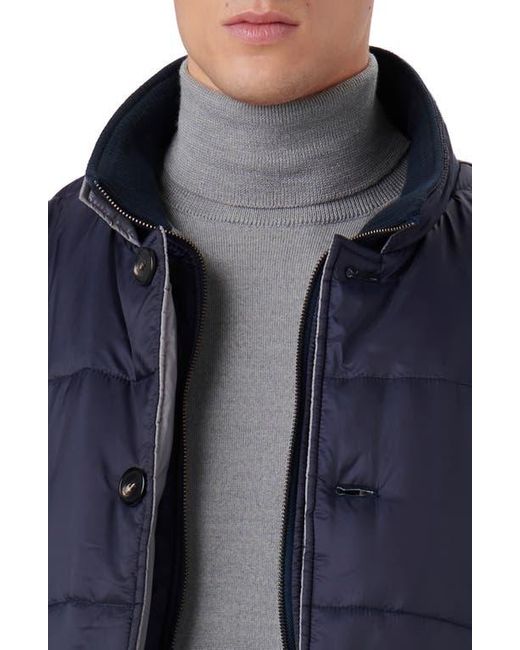 Bugatchi Blue Water Repellent Quilted Jacket for men