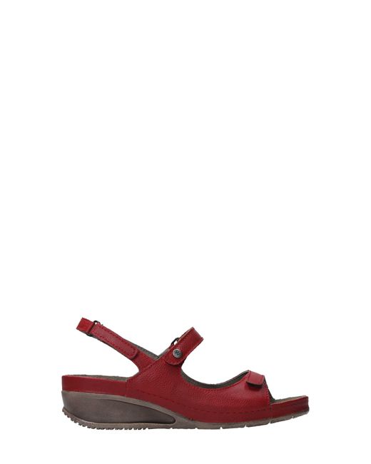 Wolky Red Pica Slingback Wedge Sandal