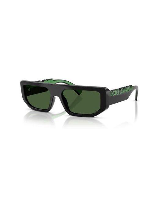 Dolce & Gabbana Green 56Mm Rectangular Sunglasses