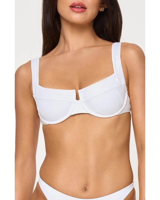 LSPACE Blue Mako Underwire Bikini Top