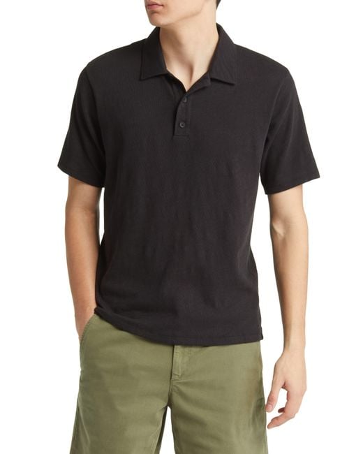 Rag & Bone Black Classic Flame Polo for men