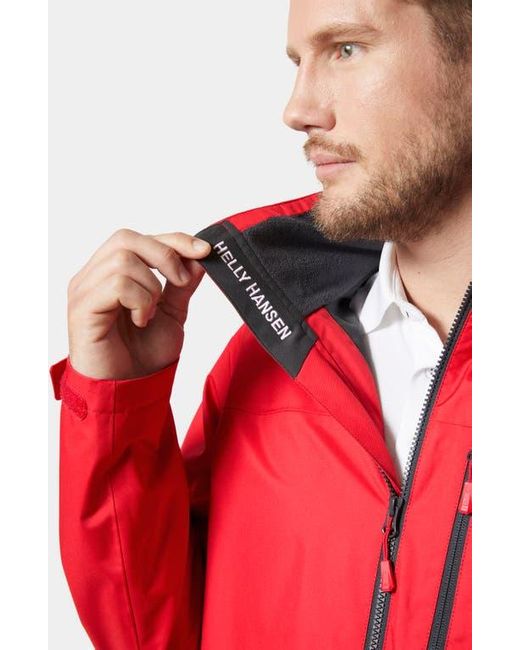 Helly Hansen Red Crew 2.0 Waterproof Sailing Jacket for men