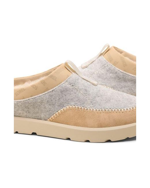 Sorel White Byways Faux Fur Lined Mule Slipper