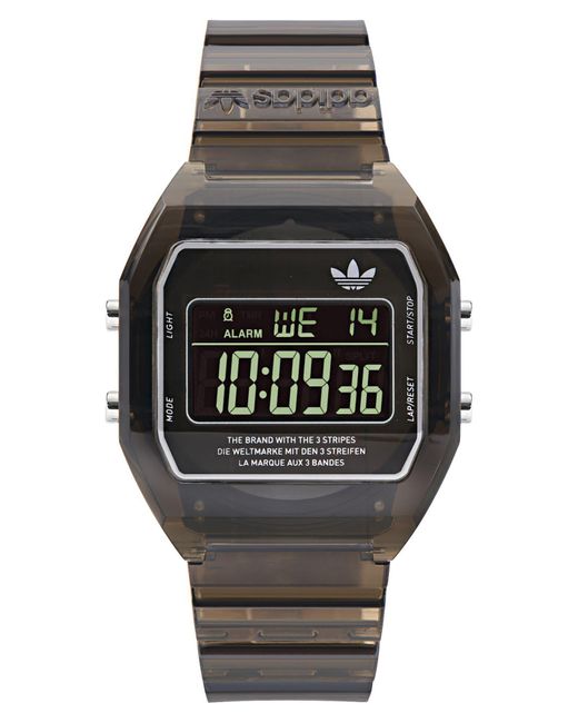 Adidas Black Ao Street Translucent Resin Strap Watch