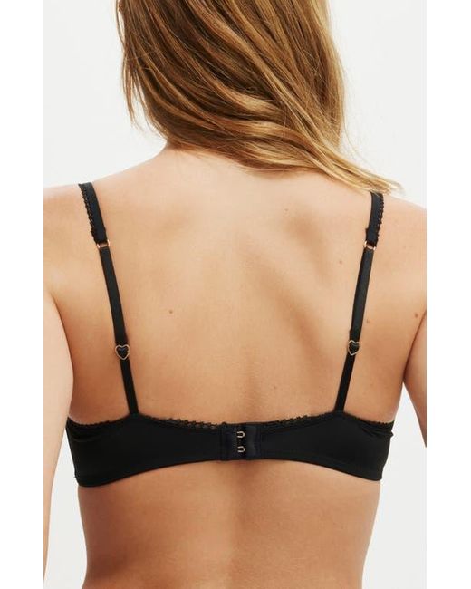 Cotton On Black Sabrina Lace Lightly Lined Bra