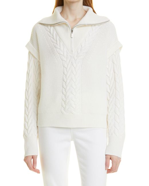 Half Zip Merino Wool Sweater 