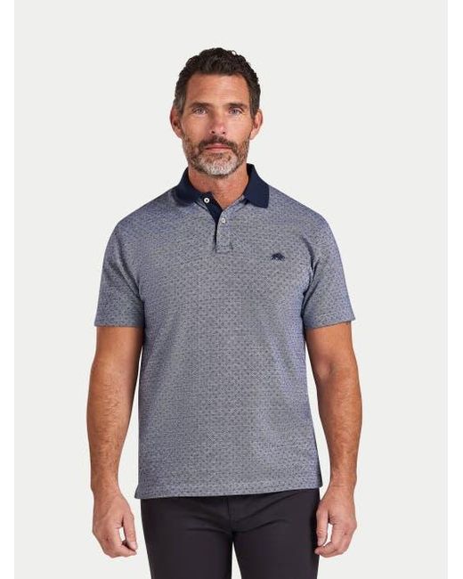 Raging Bull Blue Short Sleeve Dobby Jersey Polo Shirt for men