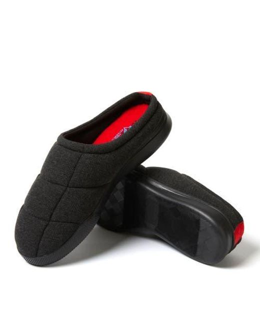 Dearfoams Black Brayden All Day Lounge Clog Slipper for men