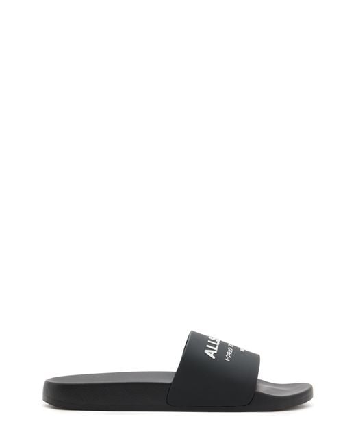 AllSaints Black Underground Slide Sandal for men