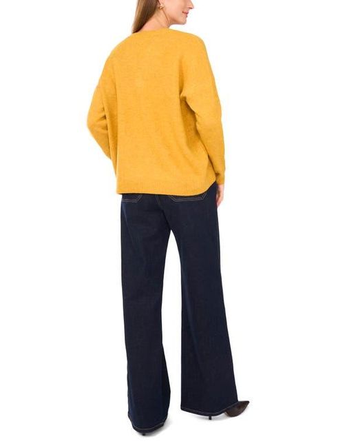 Vince Camuto Blue Drop Shoulder V-Neck Sweater