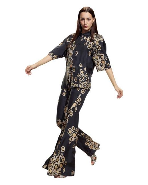 Cynthia Rowley Black Amalfi Flare Pant