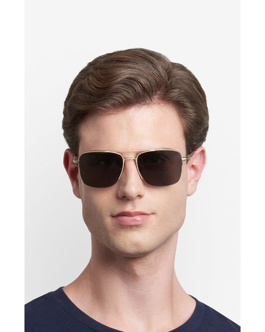 Fossil Gray 57Mm Rectangular Sunglasses for men