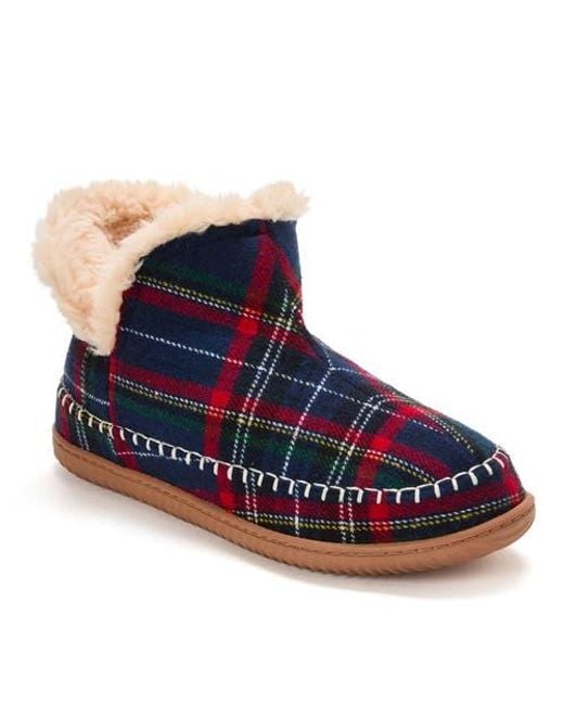 Dearfoams Blue Brixen Bootie Slipper for men