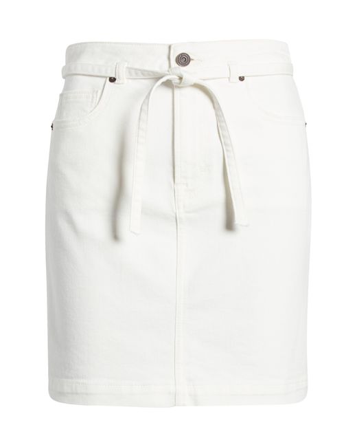 Hidden Jeans White Tie Waist Denim Skirt