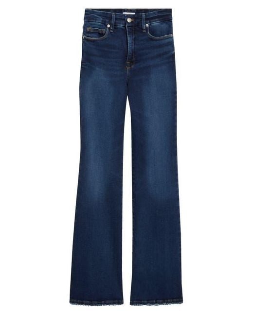 GOOD AMERICAN Blue Soft Tech Bootcut Jeans