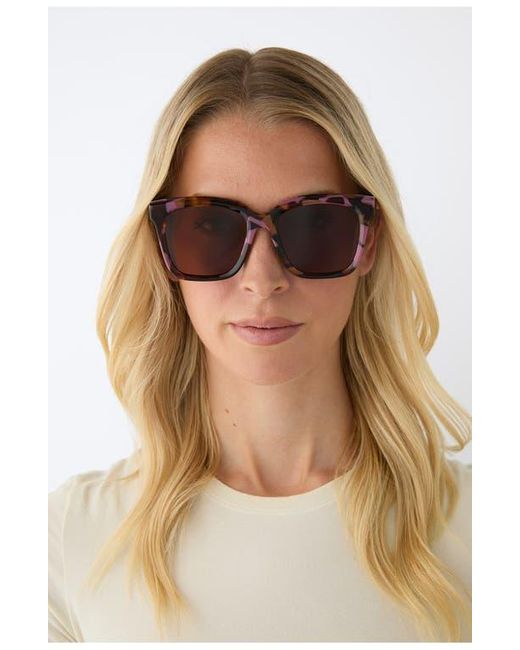 DIFF Brown Meredith 54Mm Square Sunglasses