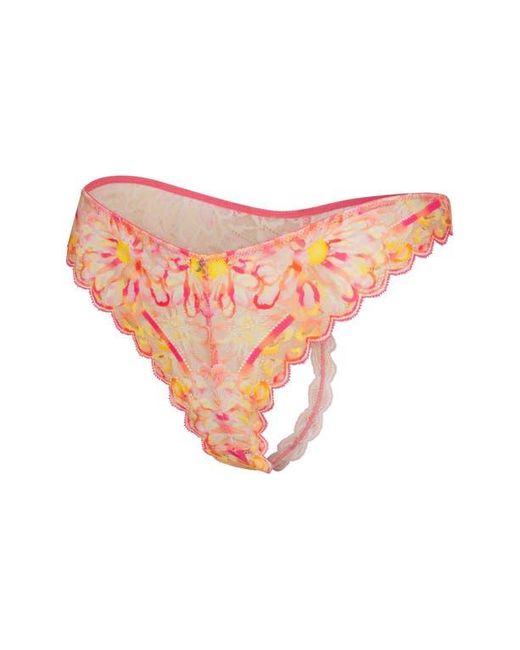 Savage x Fenty Sunray Lace Thong in Brown Lyst