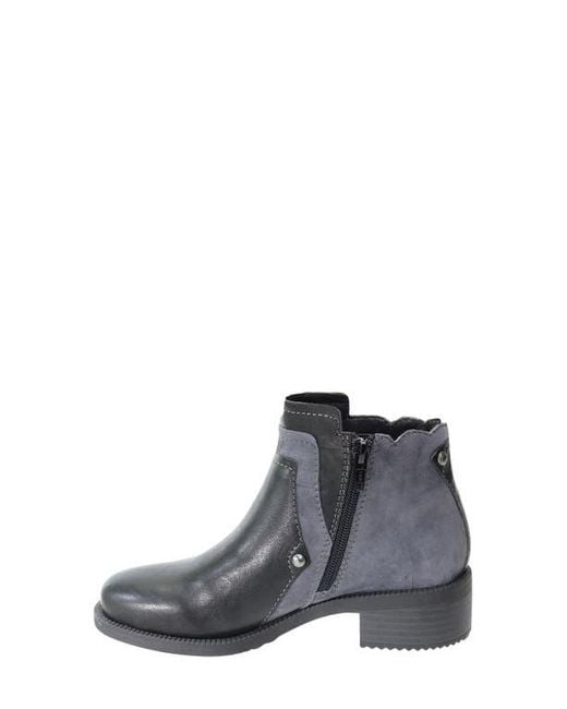David Tate Gray Spike Stud Bootie
